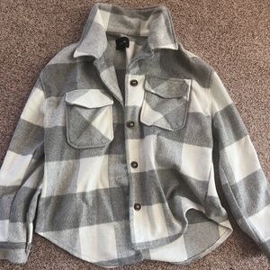 Pink Blush Maternity Grey/White Shacket